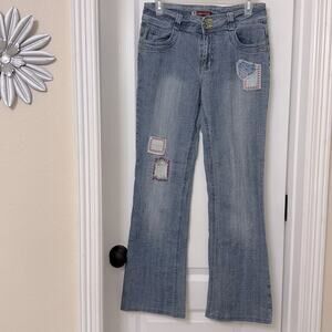 Jou jou patch colorful stitching jeans vintage y2k size 16